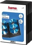Hama DVD-H&uuml;lle DVD-Leerh&uuml;lle Quad Box, 5er-Pack, Schwarz