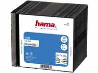 Hama CD-Hülle CD-Slim-Box, 20er-Pack, Schwarz, Vorratspack Leerhülle