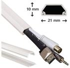 Hama Hama PVC 3m Kabelleiste Leitungskanal Wei&szlig; Computer-Kabel, Kein, (300 cm),