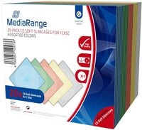 Mediarange CD-H&uuml;lle 20 CD H&uuml;llen 1er Soft Slimcase 5 mm f&uuml;r je 1 BD / CD / DVD