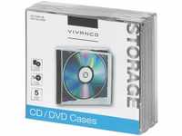 Vivanco CD-Hülle 31691 CD CASE 5B - CD/DVD Schutzhüllen - 5 Stück - schwarz