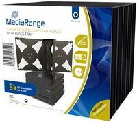 Mediarange DVD-H&uuml;lle 10 DVD CD H&uuml;llen 4fach 4er Jewelcases