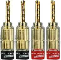OEHLBACH Oehlbach 3021 Lautsprecher-Steckverbinder Stecker, gerade Rot, Schwa Audio-