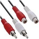 Inline InLine&reg; Cinch Verl&auml;ngerung, 2x Cinch, Stecker / Buchse, 2,5m Audio- &