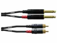 Cordial Audio-Kabel, CFU 0.9 PC Cinch-Klinkenkabel 0, 9 m - Audiokabel
