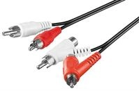 Goobay Goobay Stereo-Verbindungskabel, Cinch mit Durchleitung - 2x Cinch-Ste
