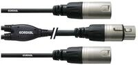 Cordial Adapter, Y-Adapterkabel CFY 0.3 FMM 0,3 m - Steckadapter