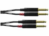Cordial Audio-Kabel, CFU 0.3 PP Doppel-Klinkenkabel 0,3 m - Audiokabel