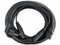 Pronomic EUIECX Hybridkabel Schukostecker auf Kaltgerätebuchse Audio-Kabel, XLR