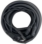 Pronomic EUIECX Hybridkabel Schukostecker auf Kaltger&auml;tebuchse Audio-Kabel, XLR
