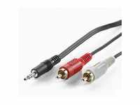 VALUE 3,5mm (ST)-zu-Cinch (2x ST) Kabel Audio-Kabel, Klinke 3,5 mm, 3-polig...