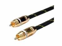 ROLINE GOLD Cinch-Verbindungskabel simplex ST/ST, weiss Audio-Kabel, Cinch (RCA)