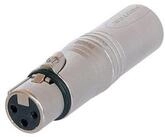 Neutrik Adapter, NA3FM Adapter XLR - XLR - Steckadapter