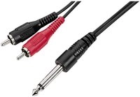 Monacor Monacor 0060360 Audio Adapterkabel [2x Cinch-Stecker - 1x Klinkenstec...