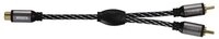 AVINITY Subwoofer-Kabel + Adapter, Cinch-Kup. - 2 Cinch-St., Gewebe, verg.,...