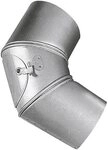 EK Germany Ofenrohr Universalknie f&uuml;r Ofenrohr FAL mit T&uuml;r, 0,63mm St&auml;rke, 90&deg;,