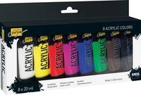 C. KREUL Bastelfarbe Acrylfarben-Set Solo Goya Acrylic 20 ml, 8er-Set