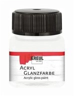 Kreul Kreativset Acryl Glanzfarbe 20 ml Wei&szlig;, Acrylfarbe, Acryllack, Wasserbasis,