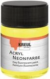 C. KREUL Acrylfarbe KREUL Acryl Neonfarbe neongelb 50ml Glas
