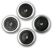 Dynavox D&auml;mpfer 4er Set Aluminium-F&uuml;sse f&uuml;r HiFi-Ger&auml;te, silber