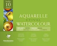 CLAIREFONTAINE Zeichenpapier Clairefontaine Aquablock Rauh ETI 300g 24x30 10Bl