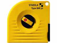 Stabila Maßband Bandmaß BM 50 W Rollmeter 20m Gelb, Einziehbar, Kompakt,...