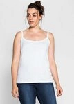 Sheego Shirttop Spaghettitop &Auml;rmellos
