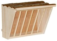 Kerbl Futterautomat Heuraufe XL Nature 28 cm x 20,5 cm x 22 cm 82895