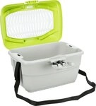TRIXIE Tiertransportbox Transportbox Mini-Capri - hellgrau/gr&uuml;n - 40 &times; 22 &times; 30 cm