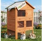 Zooprinz Kleintierstall Jumbo mit 3 Etagen und Auslauf 106x160x86,5 cm (BxHxT),