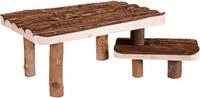 TRIXIE Kleintierhaus Unterstand und Liegeplatz mit Treppe - diverse - 37 &times; 17 &times; 28
