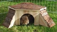 Kerbl Kleintierhaus Naturholz Nagerhaus Nature mit Rampen 37x37x16 cm 82771