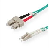 ROLINE LWL-Kabel 50/125&micro;m OM3, LC/SC Glasfaserkabel, (300.0 cm)