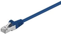 Goobay CAT 5e Patchkabel, SF/UTP, Blau, 1.5 m - CCA Kupfergemisch Netzwerkkabel