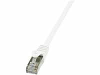 LogiLink Netzwerkkabel CAT 6 F/UTP 15 m LAN-Kabel, mit Rastnasenschutz