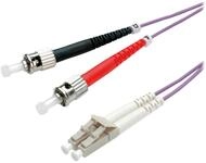 VALUE LWL-Kabel 50/125&micro;m OM4, LC/ST Glasfaserkabel, (50.0 cm), LSOH