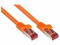 VARIA 8060-003O - Patchkabel Cat.6, S/FTP, 0.25m, orange LAN-Kabel, (25,00 cm)