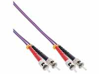 INTOS ELECTRONIC AG InLine® LWL Duplex Kabel, ST/ST, 50/125µm, OM4, 2m...
