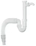 FRANKE Siphon Siphon / Geruchverschluss 1 1/2" x 40/50 mm, flexibler Abgang, mit 1 G