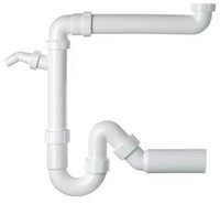FRANKE Siphon Raumspar-Siphon / Geruchverschluss 1 1/2" x 40/50 mm, mit 1 Ger&auml;teansc