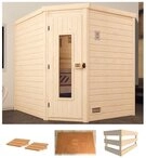 weka Sauna Turku Eck 1, BxTxH: 195 x 195 x 203,5 cm, 45 mm, ohne Ofen