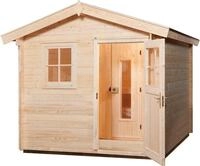 weka Saunahaus Mikkeli, BxTxH: 300 x 284 x 255 cm, 45 mm, (Set) 7,5 kW-Ofen mit