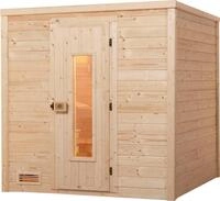 weka Sauna Bergen, BxTxH: 195,5 x 145 x 205 cm, 45 mm, (Set) 7,5 kW Bio-Ofen mit