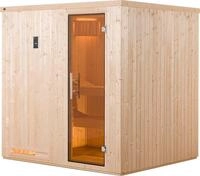 weka Sauna Halmstad, BxTxH: 194 x 177 x 199 cm, 68 mm, (Set) 7,5 kW-Ofen mit