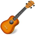 Classic Cantabile Ukulele Sopranukulele (Ukulele, Uke, 15 B&uuml;nde, leichtg&auml;ngige