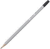 Faber-Castell Bleistift Grip 2001, HB (mittelweich), Dreikant mit Soft-Grip-Zone und