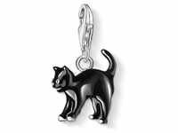 THOMAS SABO Charm-Einhänger Charm-Anhänger schwarze Katze