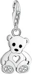 THOMAS SABO Charm-Einh&auml;nger Teddyb&auml;r mit Herz, mit Zirkonia (synth)