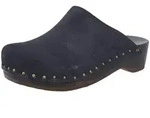 BERKEMANN Berkemann Erwachsene Holz Velours-Toeffler Clogs L Clog blau 35,5 EU