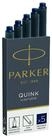 Parker Parker Tintenpatrone Quink - schwarz-blau, 5 Patronen Tintenpatrone